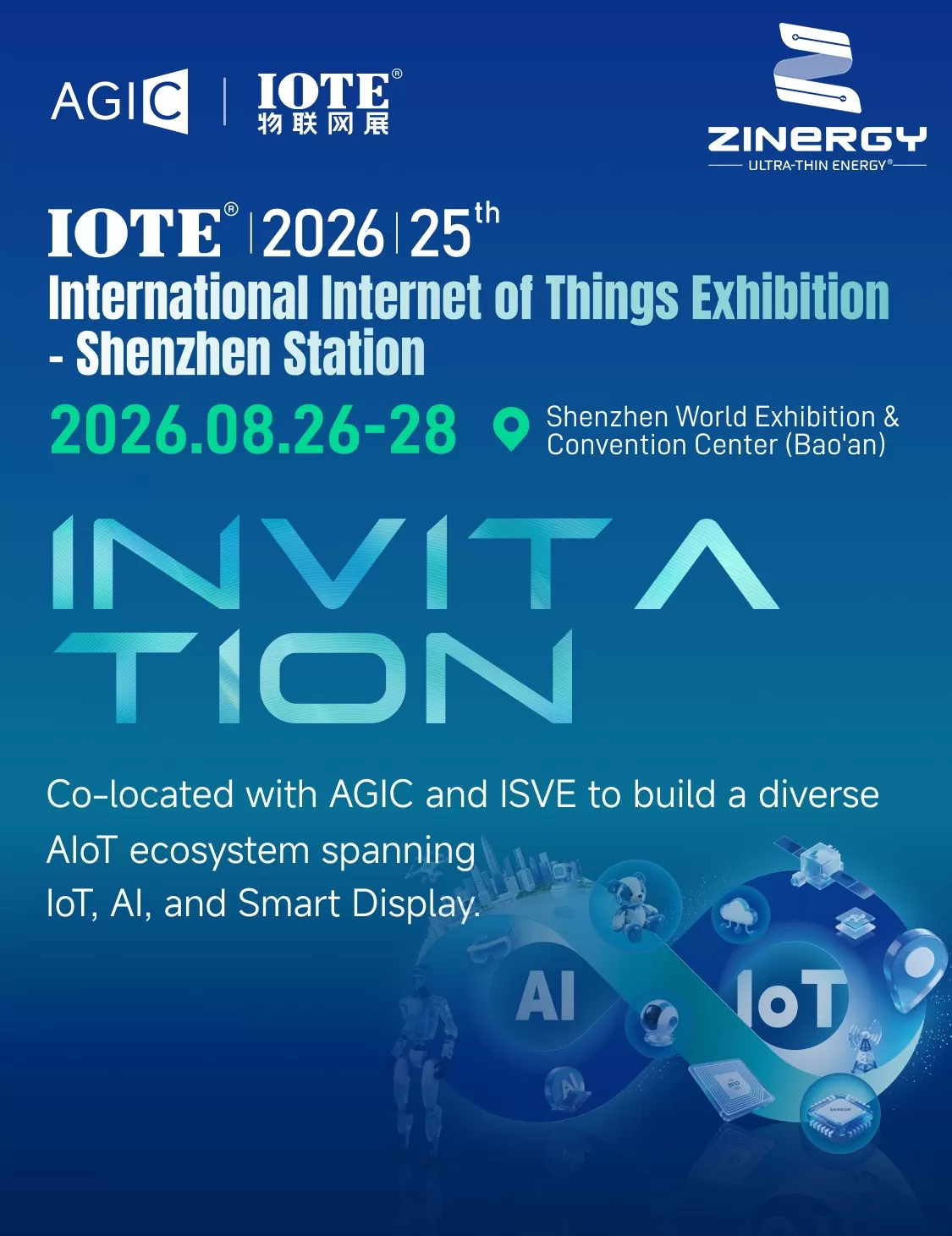 Zinergy will be exhibiting at the IOTE Expo 2026 at Booth 10D89, Hall 10